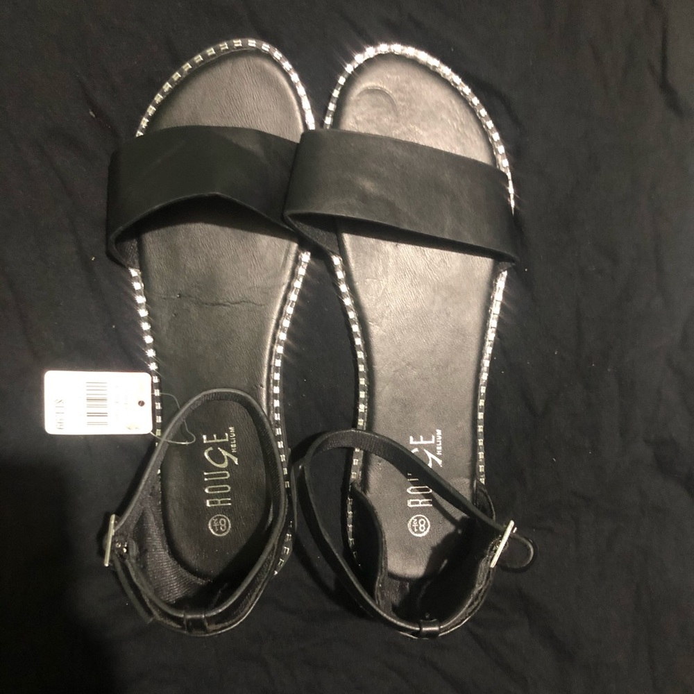 Black rhinestone slides
